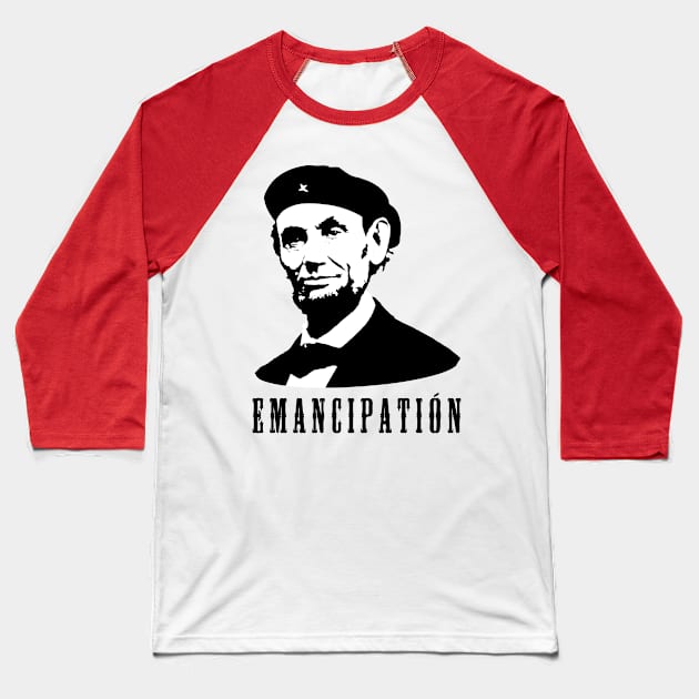 Che Lincoln - Emancipation Baseball T-Shirt by CongoJack